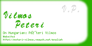 vilmos peteri business card